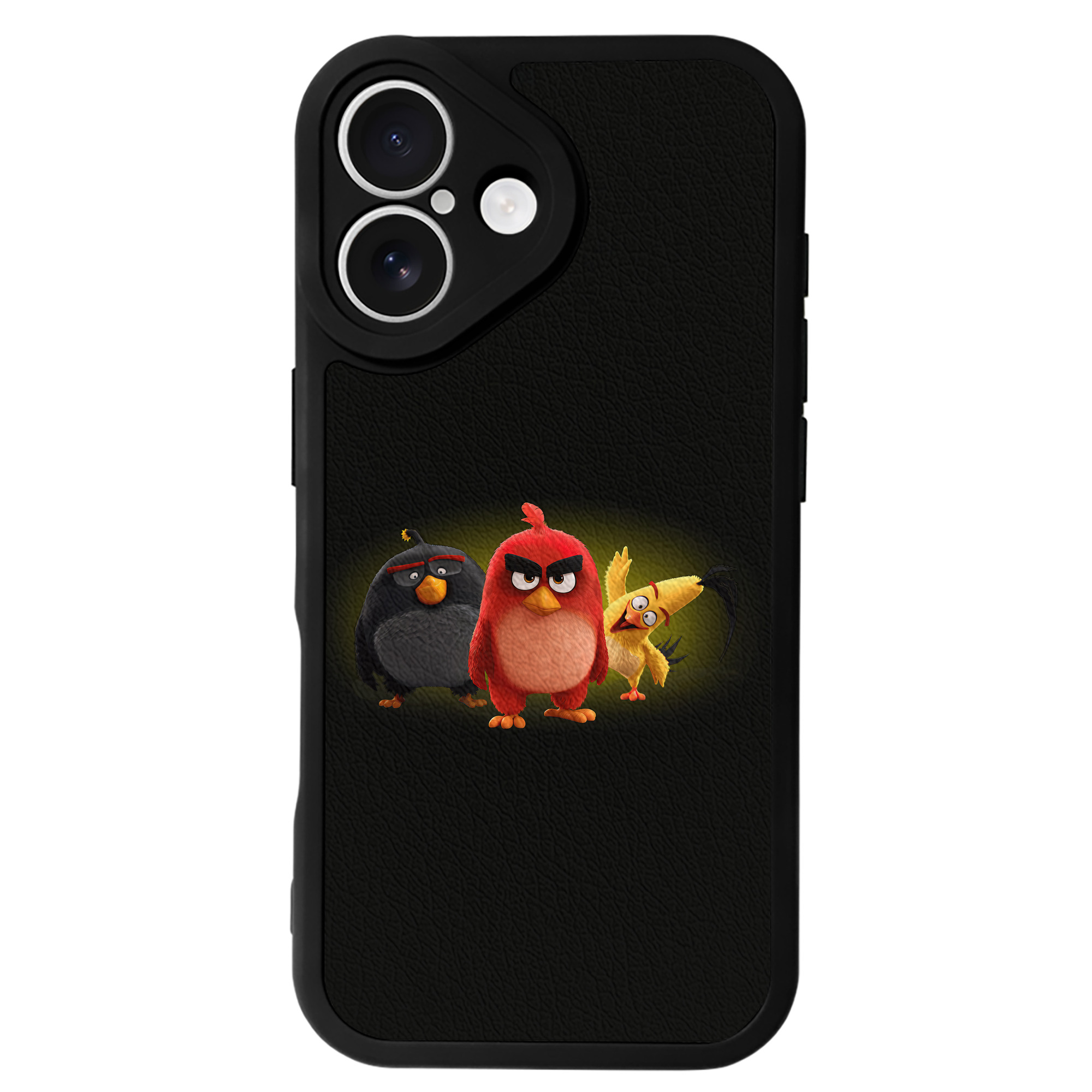 （画像用） Angry Birds アングリーバード 【iPhone 16シリーズ対応】シリコンスマホケース（レザー調） 材質：シリコン